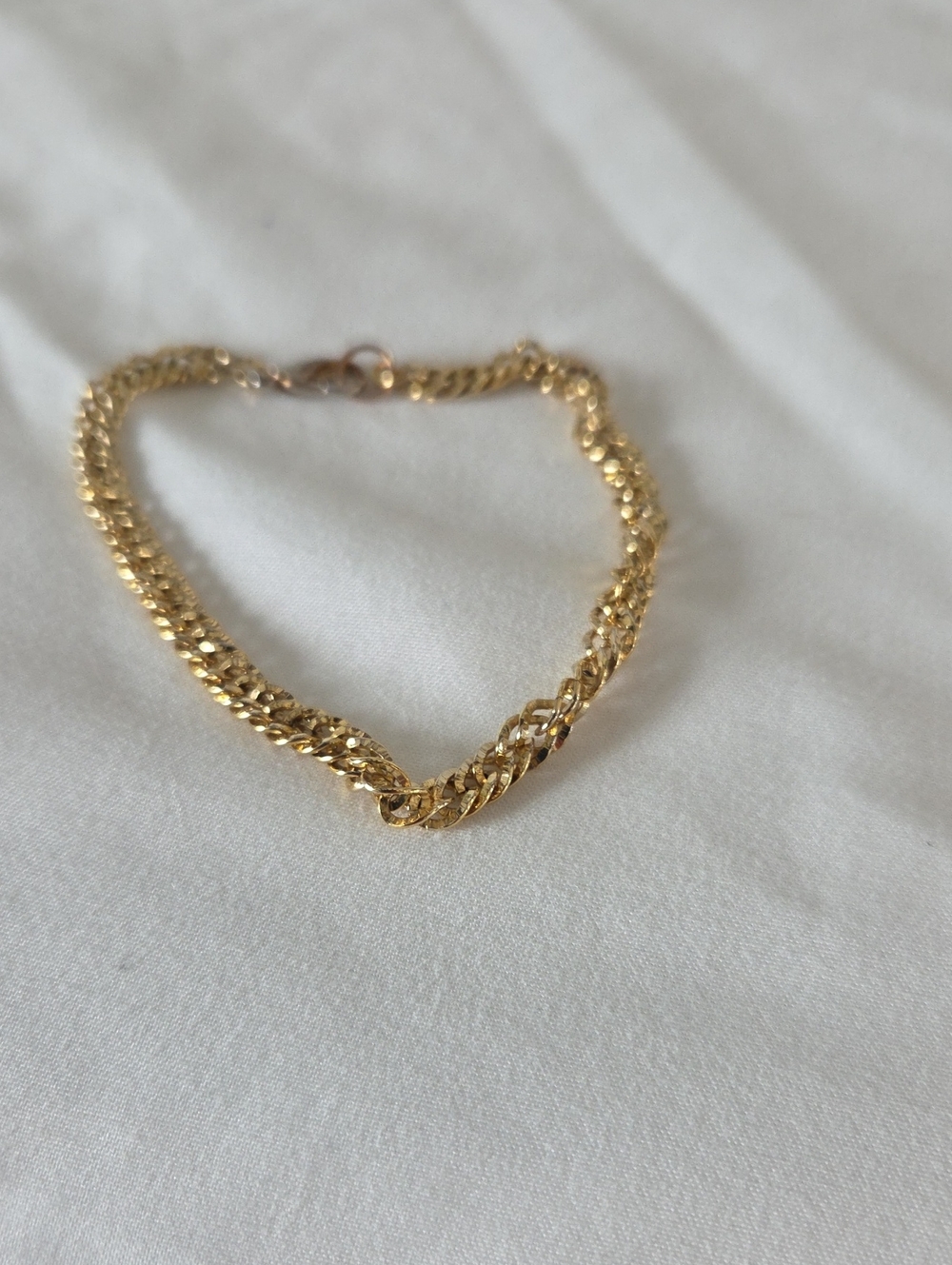 Gold-Tone Twisted Curb Chain Bracelet - Women Jewelry